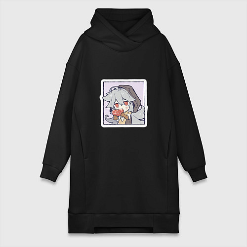 Женская толстовка-платье Рэйзор / Черный – фото 1