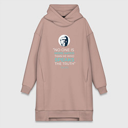 Женская толстовка-платье Философ Платон цитата