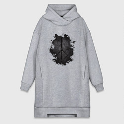 Женское худи-платье BLOODBORNE HUNTER SYMBOL, цвет: меланж