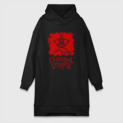 Женское худи-платье Cannibal Corpse Труп Каннибала Z, цвет: черный