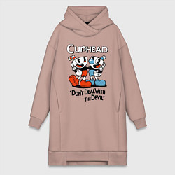 Женская толстовка-платье Cuphead, Dont deal with devil