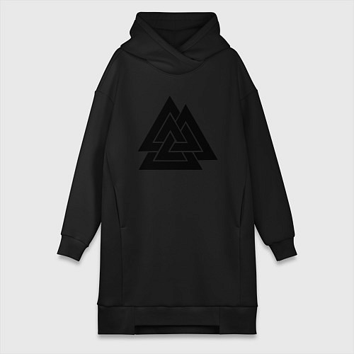 Женская толстовка-платье Валькнут Valknut Z / Черный – фото 1