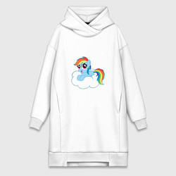 Женское худи-платье My Little Pony Rainbow Dash, цвет: белый