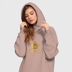 Женское худи-платье ПРИНЦЕССА ЗОЛОТАЯ КОРОНА, цвет: пыльно-розовый — фото 2