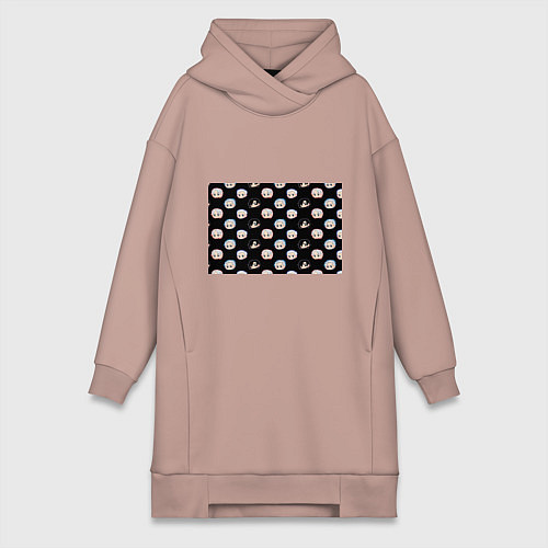 Женская толстовка-платье DMC Pattern / Пыльно-розовый – фото 1