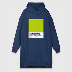 Женское худи-платье Shrek: Pantone Color, цвет: тёмно-синий