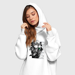 Женское худи-платье Шиноа Хираги Последний Серафи, цвет: белый — фото 2