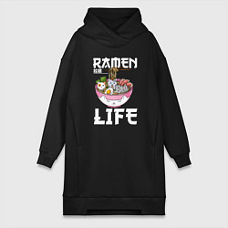 Женская толстовка-платье Ramen life