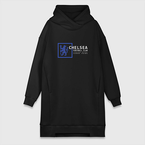 Женская толстовка-платье FC Chelsea Stamford Bridge 202122 / Черный – фото 1