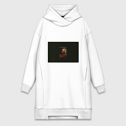 Женское худи-платье Bhad Bhabie Trust me, цвет: белый