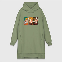 Женская толстовка-платье Мультмяускулс