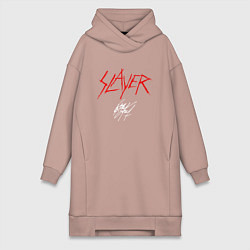 Женское худи-платье Slayer: Kerry King, цвет: пыльно-розовый