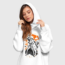 Женское худи-платье Ичиго Куросаки, Bleach, цвет: белый — фото 2