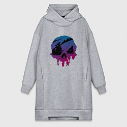 Женское худи-платье Море воров, цвет: меланж