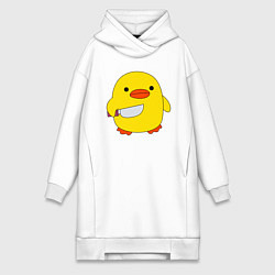 Женская толстовка-платье УТКА С НОЖОМ КРУГЛЯШ