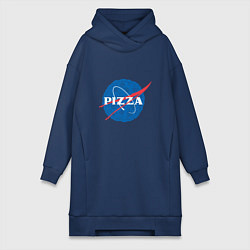 Женское худи-платье NASA Pizza, цвет: тёмно-синий