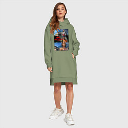 Женское худи-платье Dead Island Мертвый остров, цвет: авокадо — фото 2