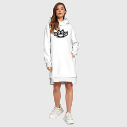 Женское худи-платье 5FDP Кастет, цвет: белый — фото 2