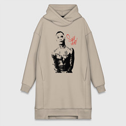 Женское худи-платье KIZARU, цвет: миндальный