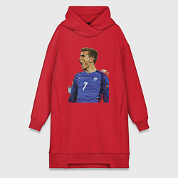 Женское худи-платье Antoine Griezmann, цвет: красный