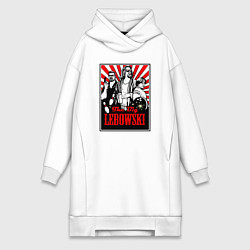 Женское худи-платье Большой Лебовский, цвет: белый