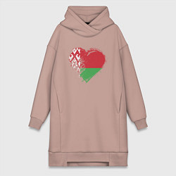 Женская толстовка-платье Сердце Беларуси