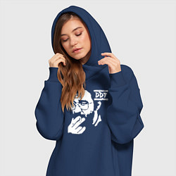 Женское худи-платье DDT Юрий Шевчук, цвет: тёмно-синий — фото 2