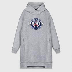 Женское худи-платье PSG Core Wordmark Graphic New 202223, цвет: меланж