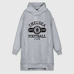 Женское худи-платье Chelsea Football Club, цвет: меланж