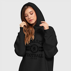 Женское худи-платье Chelsea Football Club, цвет: черный — фото 2