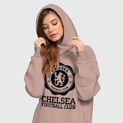 Женское худи-платье Chelsea FC: Emblem, цвет: пыльно-розовый — фото 2