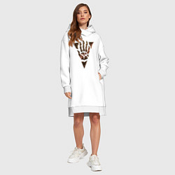 Женское худи-платье Символ Морровинда, цвет: белый — фото 2