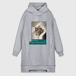 Женское худи-платье Шлёпа, цвет: меланж