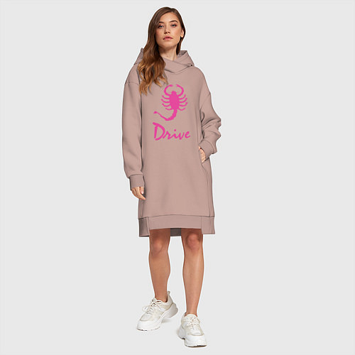 Женская толстовка-платье Drive / Пыльно-розовый – фото 4