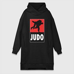 Женское худи-платье Judo, цвет: черный