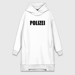 Женское худи-платье POLIZEI, цвет: белый