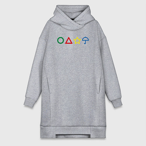 Женская толстовка-платье Игра в кальмара Сахарные соты / Меланж – фото 1