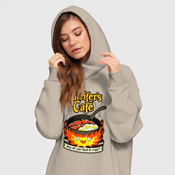 Женское худи-платье Calcifer cook, цвет: миндальный — фото 2