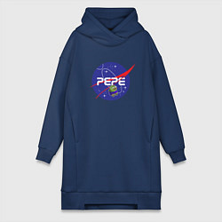 Женское худи-платье Pepe Pepe space Nasa, цвет: тёмно-синий