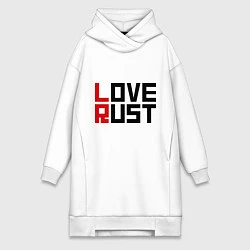 Женское худи-платье Love Rust, цвет: белый