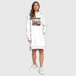 Женское худи-платье Toyota Racing Development, цвет: белый — фото 2