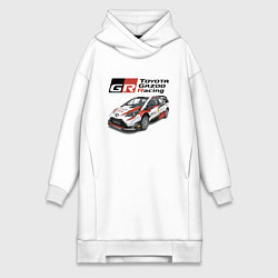 Женское худи-платье Toyota Yaris Racing Development, цвет: белый