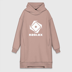 Женская толстовка-платье ROBLOX WHITE LOGO