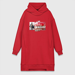 Женское худи-платье Гладиатор и Стадио, цвет: красный