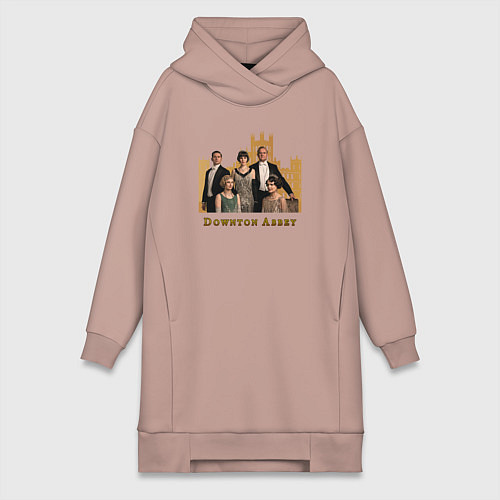 Женская толстовка-платье Downton Abbey Аббатство Даунтон / Пыльно-розовый – фото 1