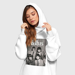 Женское худи-платье Легендарные музыканты, цвет: белый — фото 2