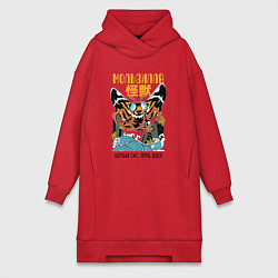 Женская толстовка-платье Мользилла - Моль в стиле Аниме Годзилла