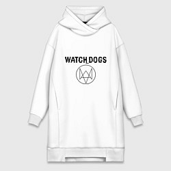 Женское худи-платье Watch Dogs, цвет: белый