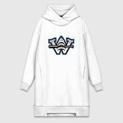 Женское худи-платье Wilmington sharks - baseball team, цвет: белый