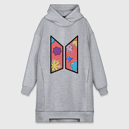 Женская толстовка-платье BTS Permission To Dance КОНФЕТКИ / Меланж – фото 1